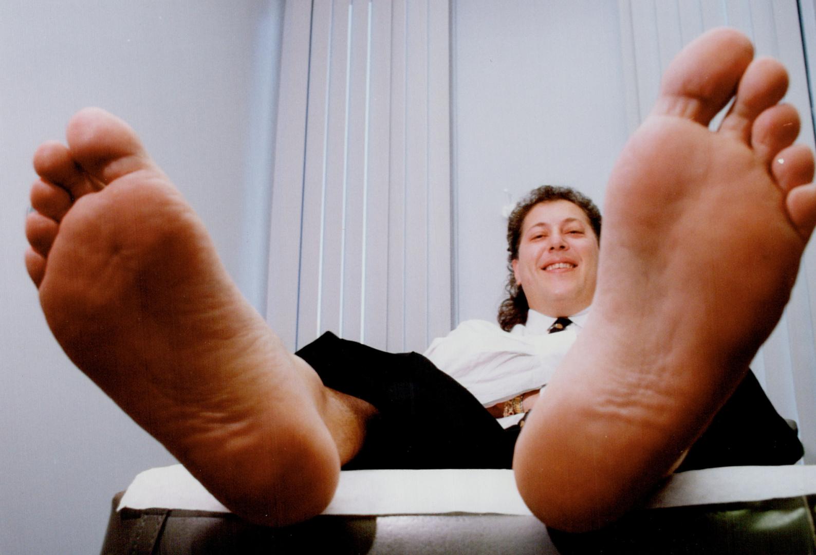 Toe Biz: Podiatrist Hartley Miltchin.