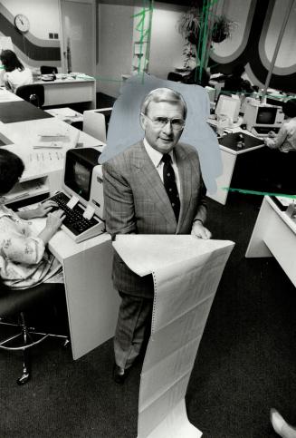 Figuring out the scams: Lottery corporation boss Morris, checking a list of figures, voices concern about systems misleading the public.