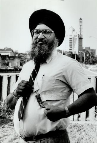 Proud of culture: Harbhajan Singh Pandori, 43, was forced to stop teaching in Peel in 1988 over the kirpan he carries