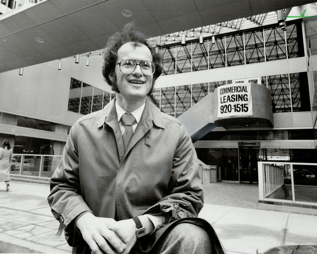 Daniel Perlitz: Doctor turned developer stands in front of one of the babies he's delivered - 110 Bloor St