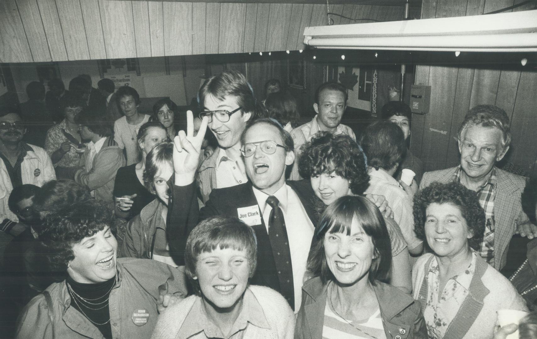 Robin Richardson's Tory team celebrates win Beaches, 17-year NDP stronghold