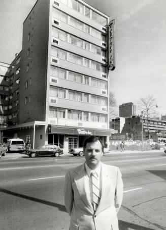 Opening day: Venture Inn manager J. Douglas Read oversaw Toronto opening of budget chain's eighth hotel yesterday.