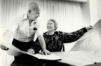 Team from Scarborough: Roman and Sheila Russik look over some blueprints in their home