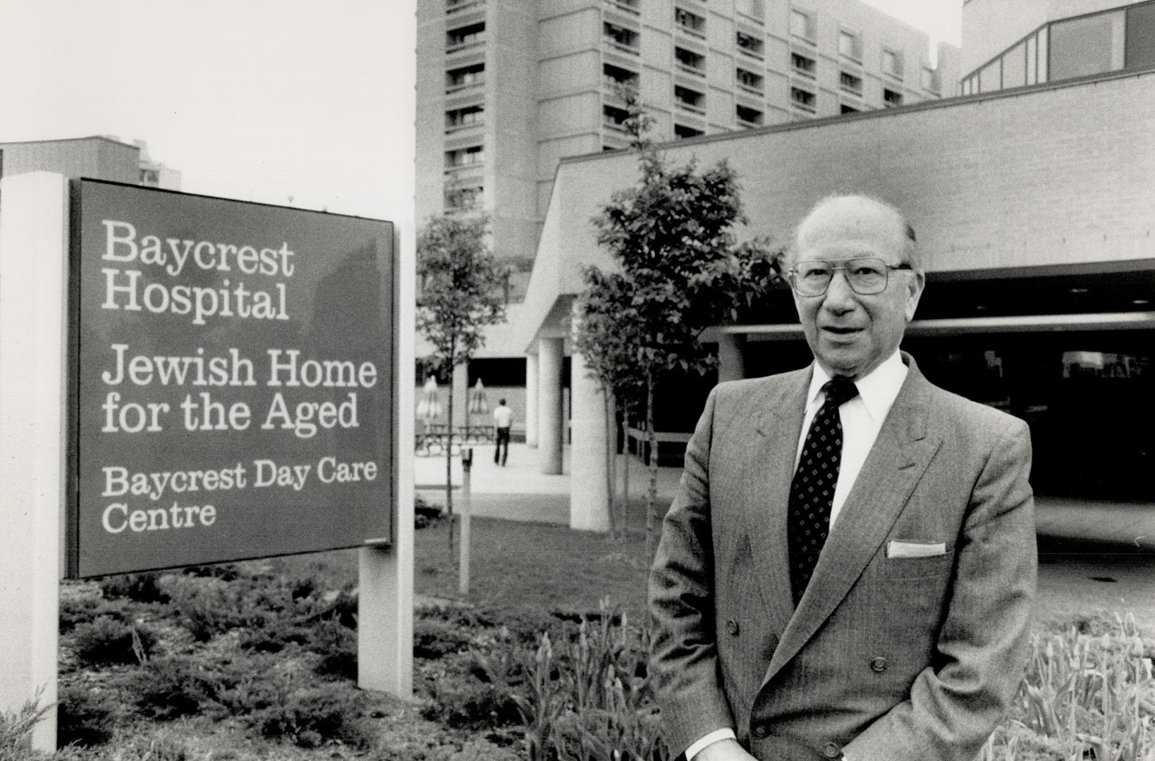 Mr. Batcrest' Sam Ruth, former head of the Baycrest Centre, will be honored Wednesday at a dinner raising money for a Chinese nursing home. Planners include, from left, Sandra Wise, Josephine Chan, Linda Shapiro, Ruth Joseph Wong, Shira Herzog Bessin an