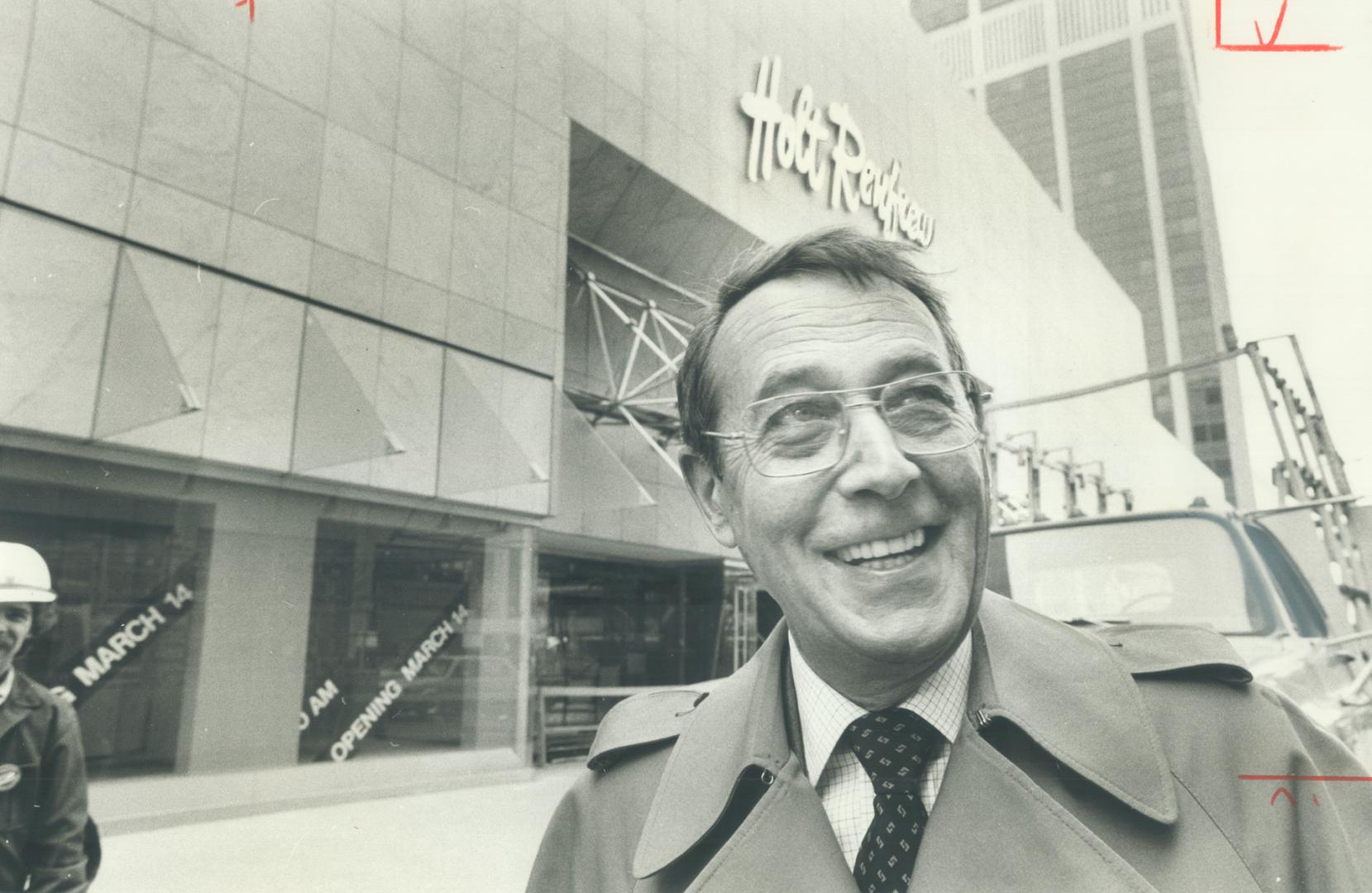 Lenard Shavick, president of Holt Renfrew, outside $6.5 million store opens tomorrow