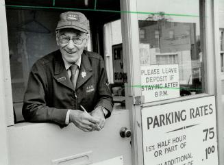 Into the ring: Parking lot attendant Sam Sniderman - a 76-year-old motorcycle rider - has tossed his hat into the political arena by filing nomination papers for the vacat aldermanic seat in Toronto's Ward 6