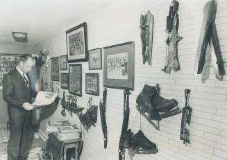 Figure-skating champion Nigel Stephens, who gained his laurels in the 1940s, has hung up his skates