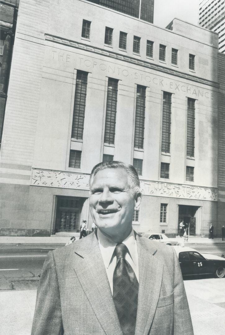 Looking more fit than most of the brokers plungers - his age - Bill Townsend, 65 retired this week as a key executive of the Toronto Stock Exchange, where he started as a youngster in the boom year of 1928