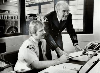 Finishing up: Oshawa's fire chief, Ernie Stacey, retires at teh end of the week after 15 years in the driver's seat of Oshawa's fire department