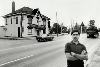 Business threatened: George Tzouanakis, co-owner of Michael's Restaurant in Caledon, says his business may be demolished to make way for an expanded Hwy