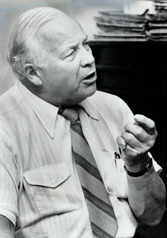 Allan Lamport, Toronto alderman and former mayor, prepares to relax after a political career of 36 years