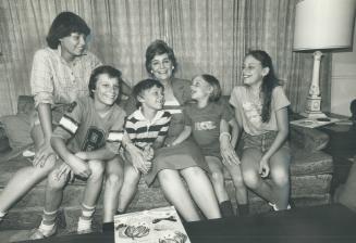 10 years fighting abortion: Legal counsel to the militant Campaign Life, Gwendolyn Landolt relaxes with her children Lydia (left), 14, Phillip, 12, Christian, 7, Mark, 5, and Monica, 11