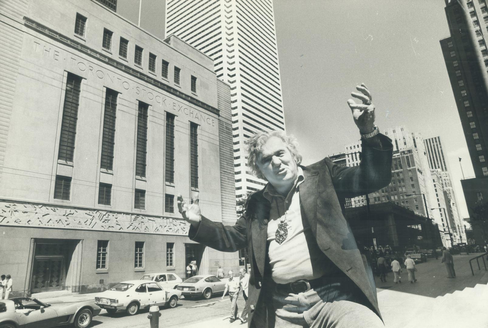 Poet Irving Layton on Bay St., the symbol of all the dislikes about Toronto: 'What people worship here is success,' he says.