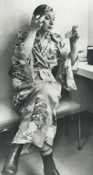 Actress Marilyn Lightstone in dressing room, St Lawrence Centre