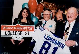 Johnny Lombardi and daughter Theresa with Steve Stavro