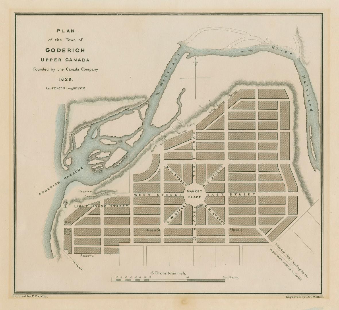 Plan of the town of Goderich Upper Canada founded by the Canada Company 1829