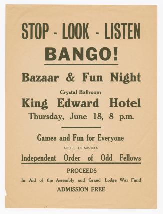 Stop - look - listen - bango!