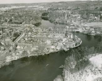 Aerial view of Huntsville, Ontario