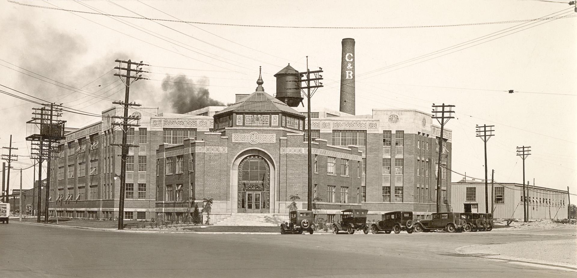 Image shows a factory building.