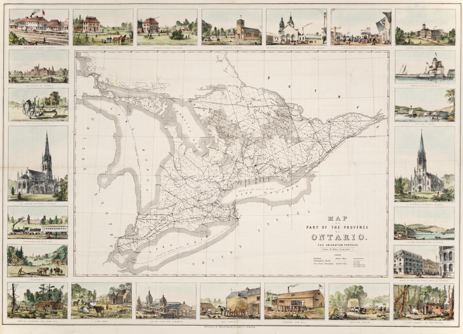 Map of the part of the province of Ontario for emigration purposes