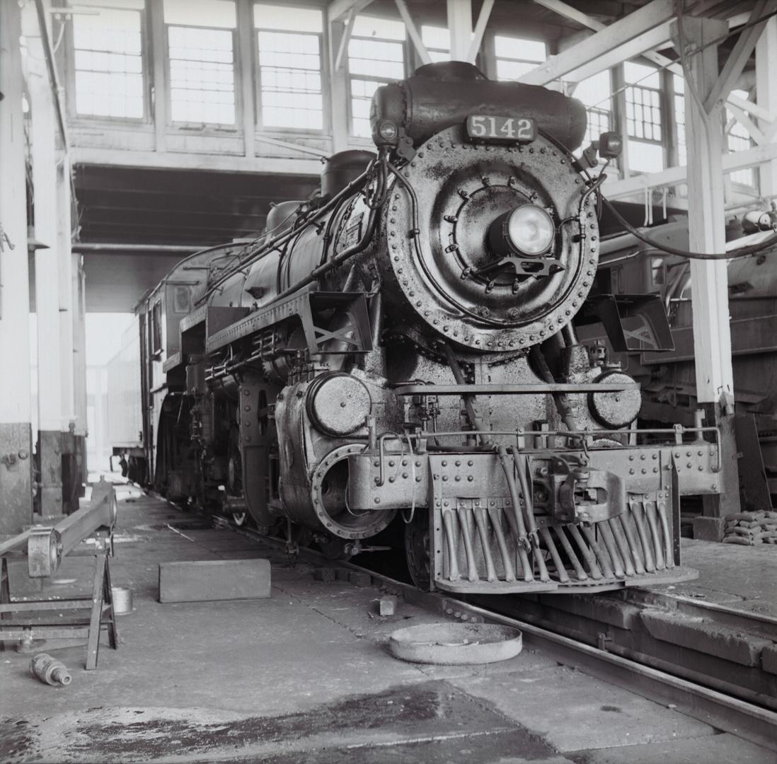 C. P. R., Lambton Yards, roundhouse, Runnymede Road., southwest corner St. Clair Avenue W., interior, Toronto, Ontario