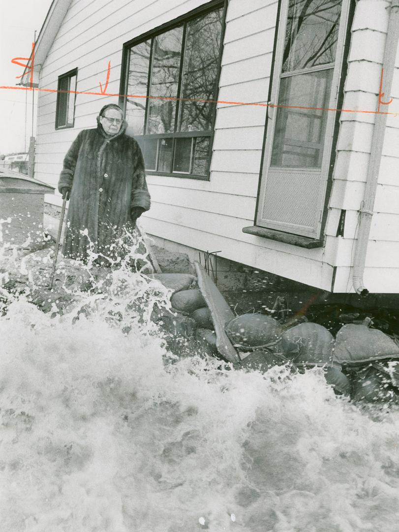 Flooding around a home on Frenchman's Bay