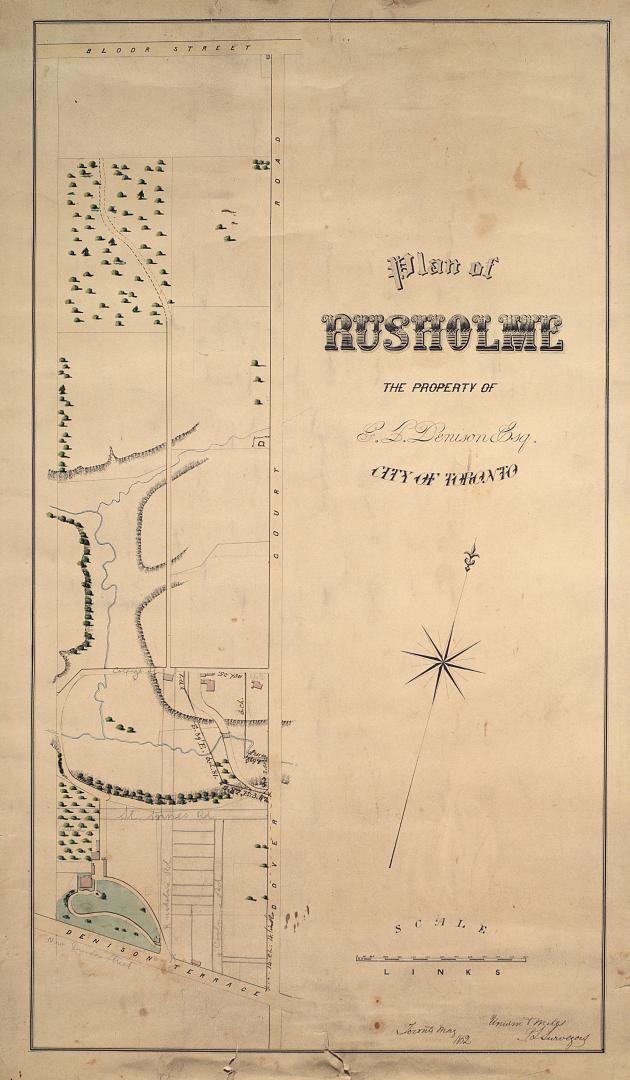 Plan of Rusholme the property of G.T. Denison Esq. city of Toronto