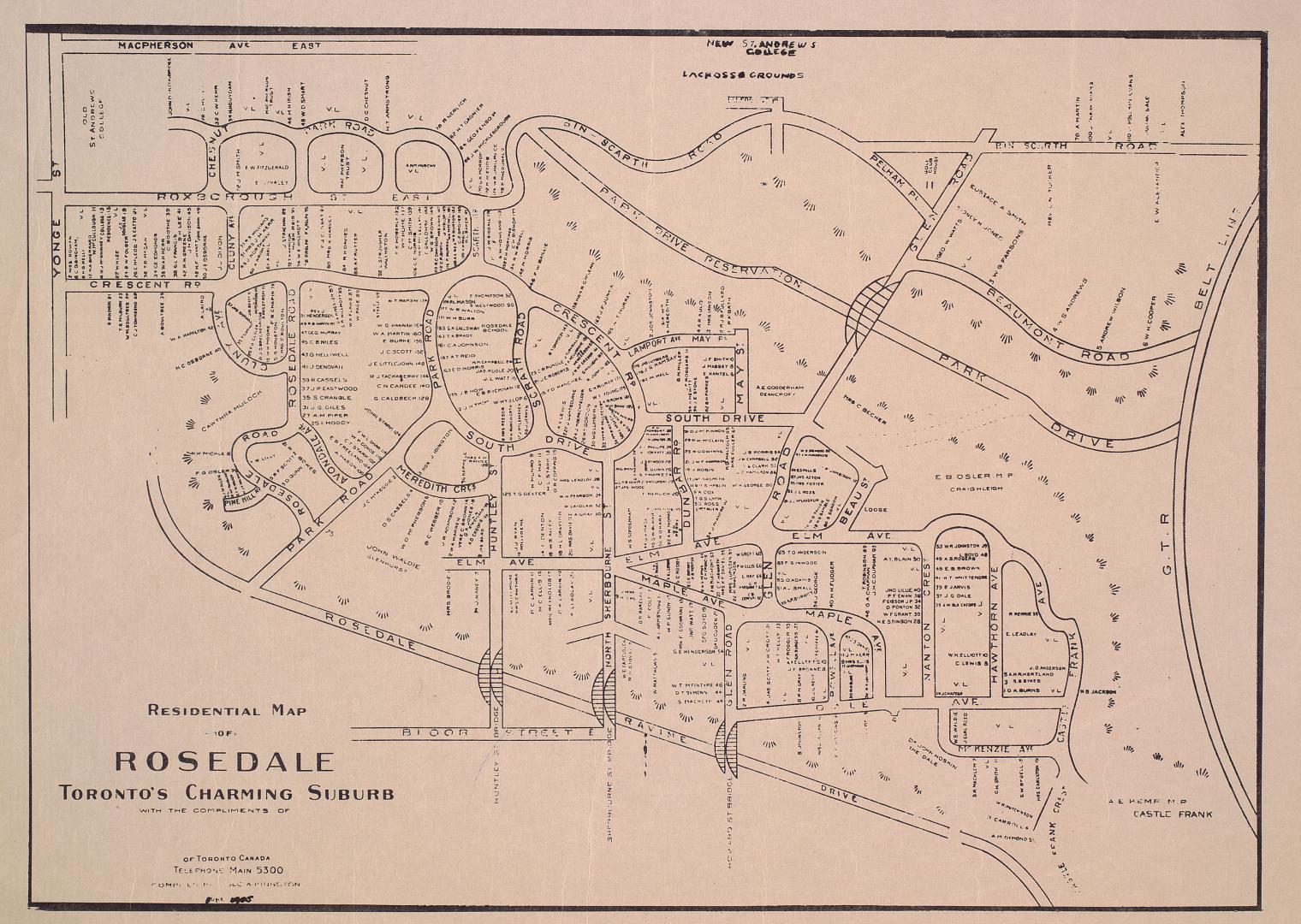 Image shows a Rosedale map.