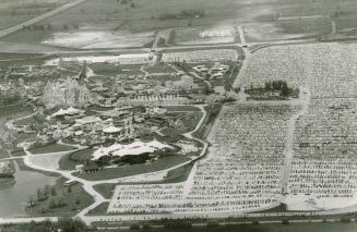 Aerial view of Canada's Wonderland in Maple, Ont.