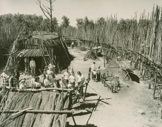 Reconstructed 300-year-old Huron village at Midland, Ont.