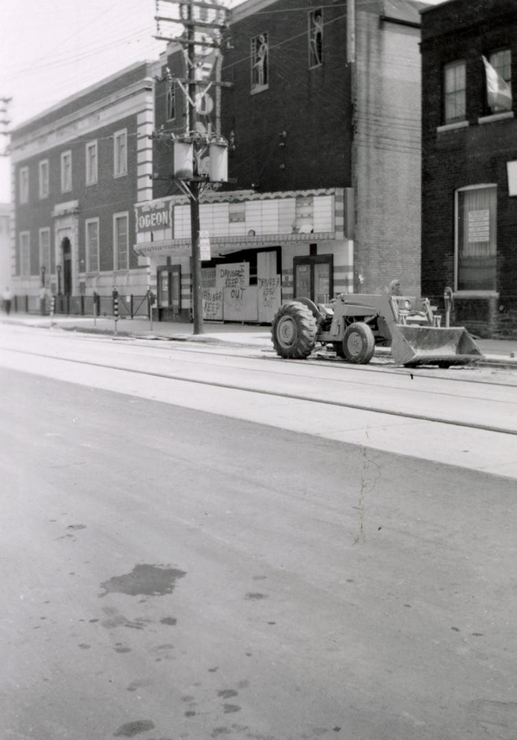 Odeon Theatre, Queen Street West, south side, between Jameson Avenue and Dowling Avenue, Toronto, Ontario.