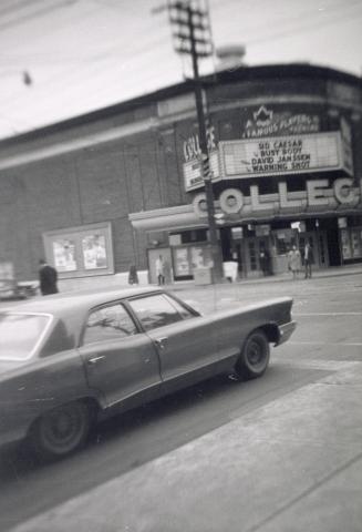 College Theatre, College Street, northwest corner of Dovercourt Road, Toronto, Ontario.