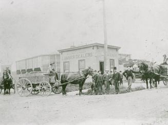 McCormack & Jackson lumber dealers, Keele Street, northwest corner of Vine Street, Toronto, Ontario.