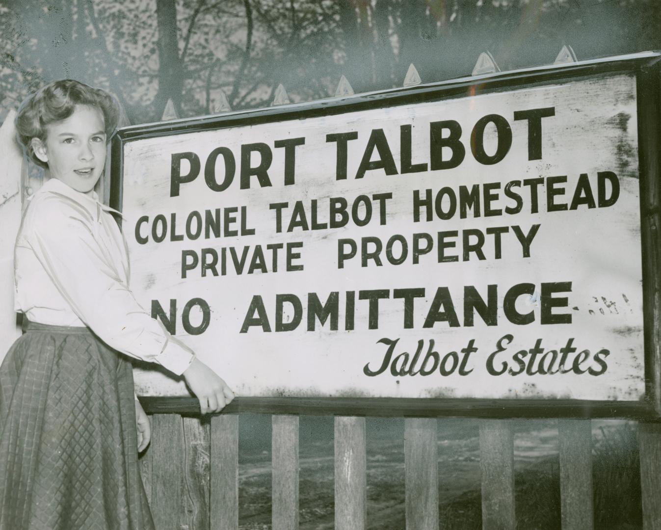 Port Talbot historic sign near St. Thomas, Ontario