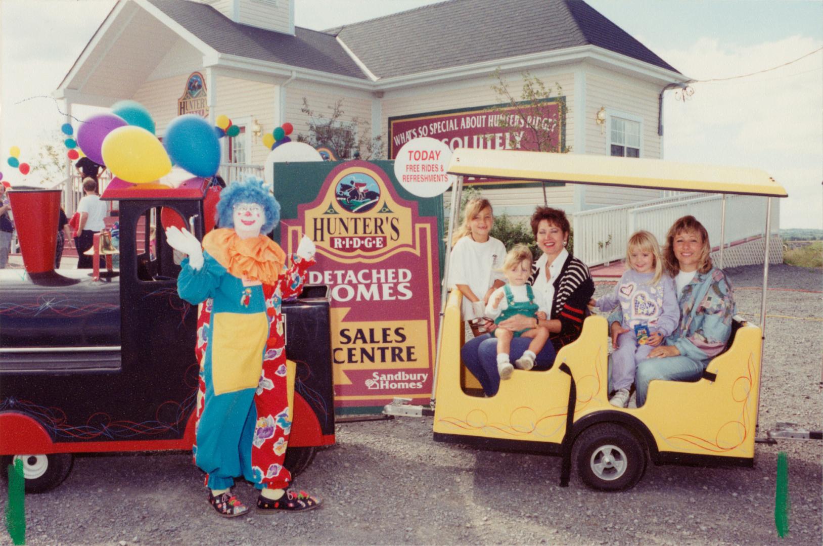 Hunter's Ridge Model Homes, Alysha Lynden, mother Linda, May LeBlanc, and her nieces Carolyn and Claire. Ajax, Ontario