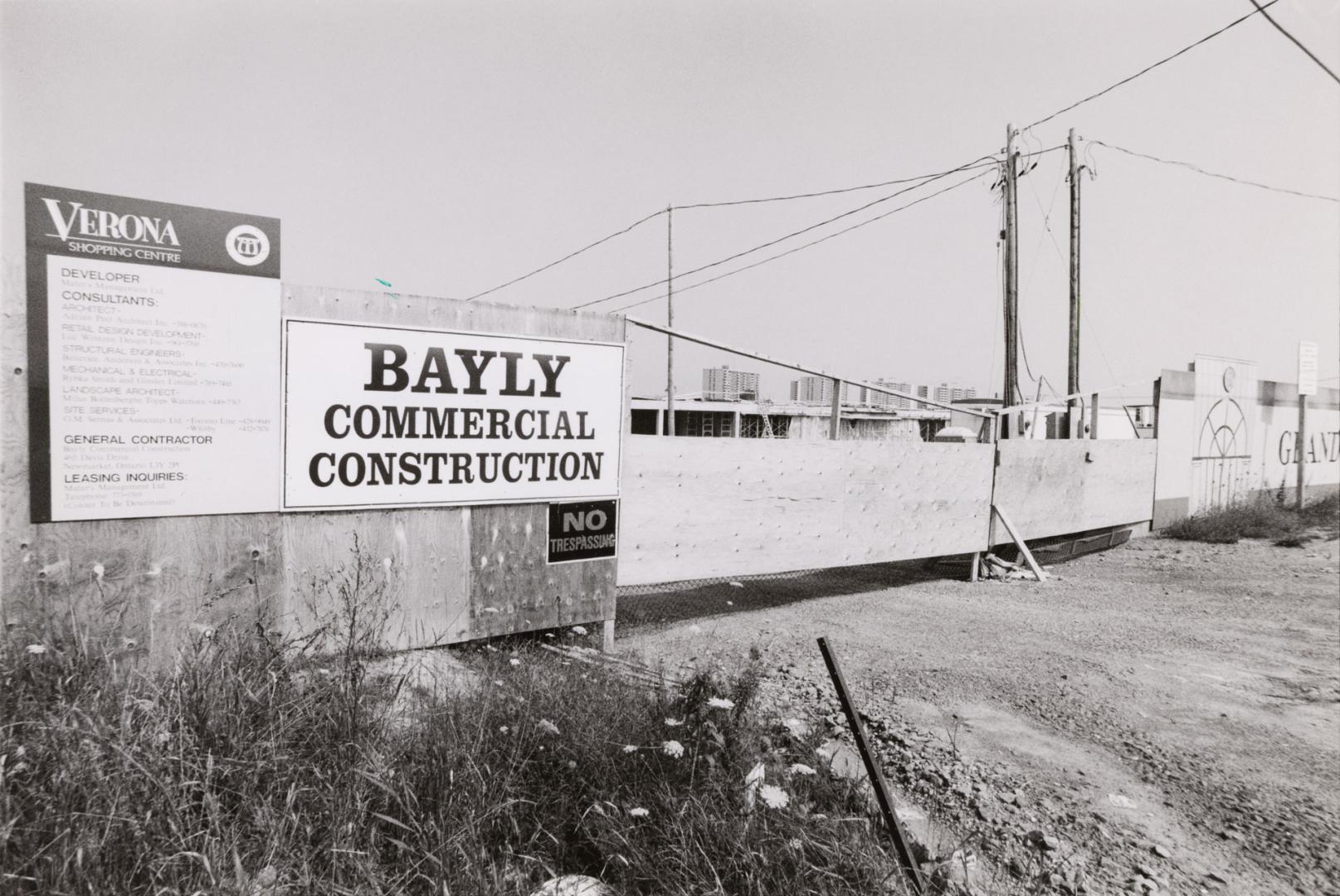 Verona Shopping Centre construction. Ajax, Ont.