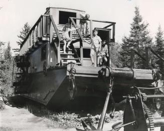 Alligator tug at the Pioneer Logging Exhibit. Algonquin Provincial Park, Ontario