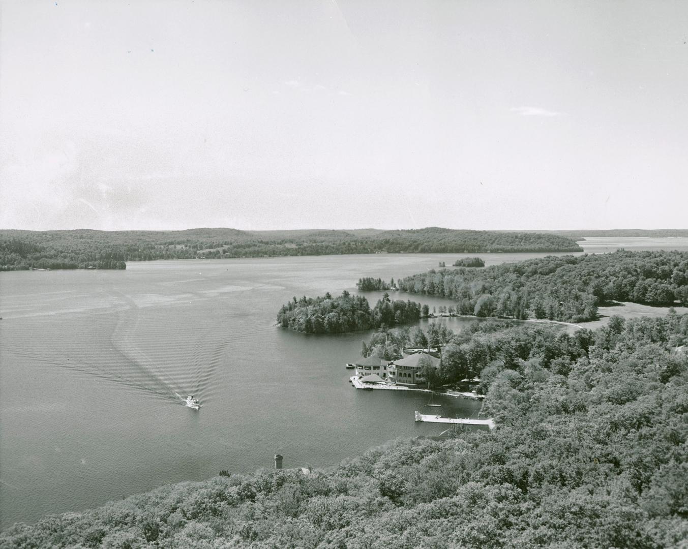 Aerial view of Bigwin Inn resort in Muskoka, Ont.