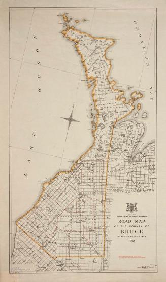 Road map of the County of Bruce