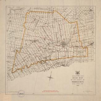 Road map of the County of Middlesex