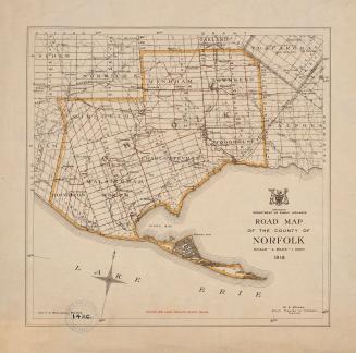 Road map of the County of Norfolk