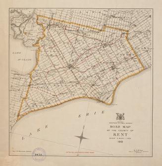 Road map of the County of Kent