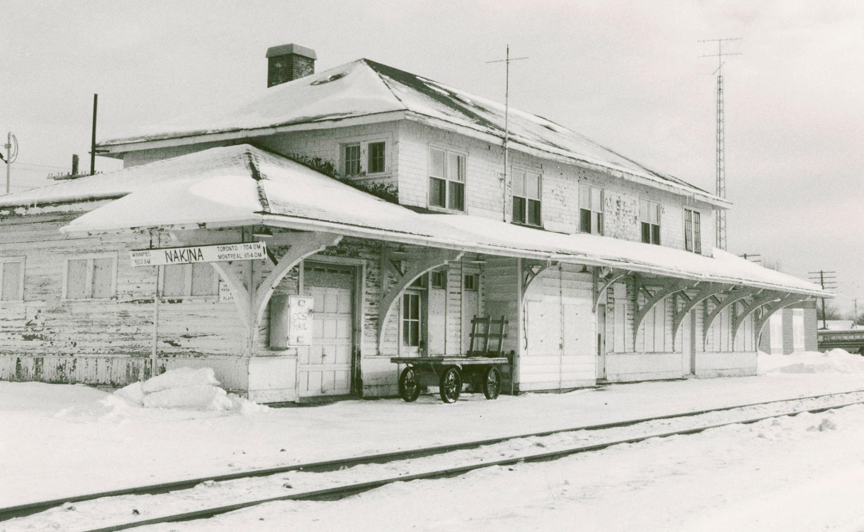 Canadian National Railways station at Nakina, Ont.