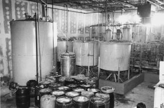 Water holding tanks, toxic waste disposal plant. Bolton, Ontario