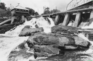 Electricity generating station, Muskoka River. Bracebridge, Ontario