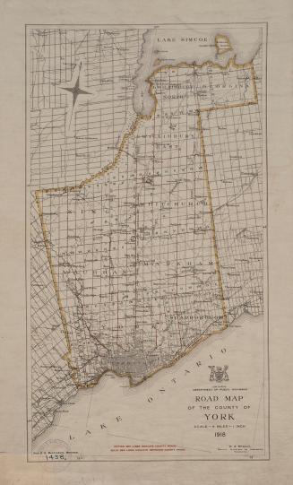  Road map of the County of York