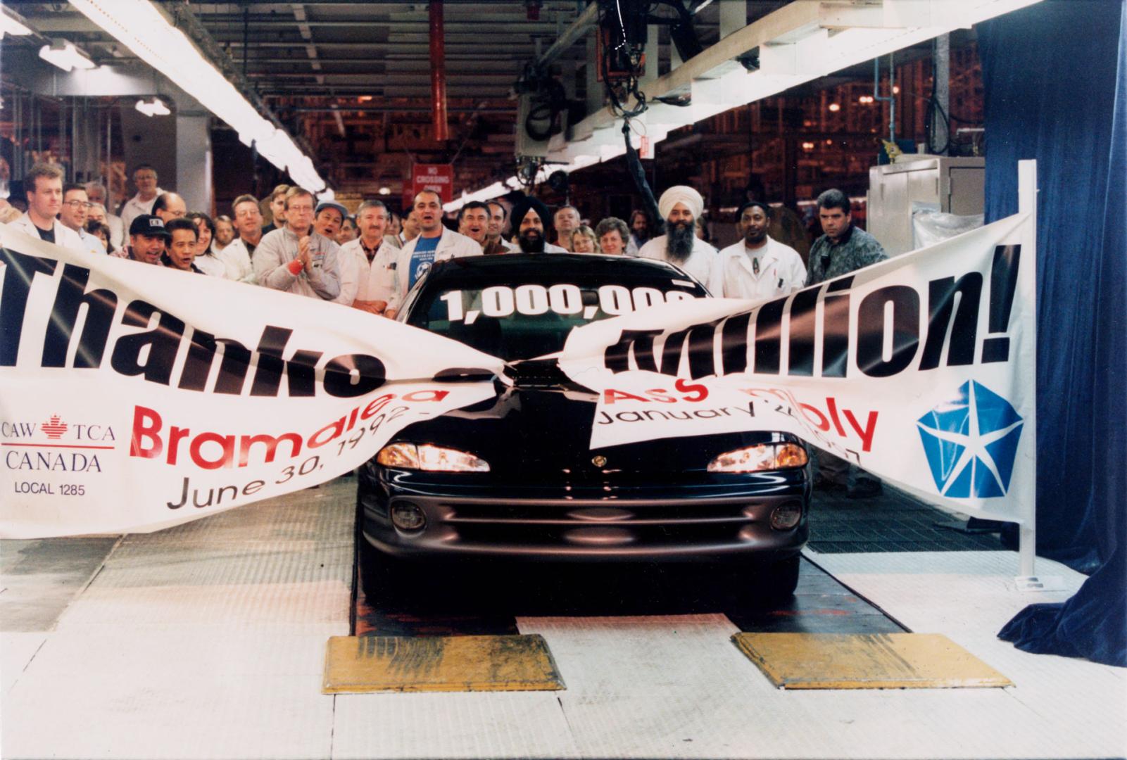 Celebration at Chrysler Plant. Bramalea, Ontario