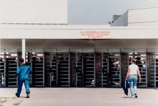 Employees entering Chrysler Plant. Bramalea, Ontario