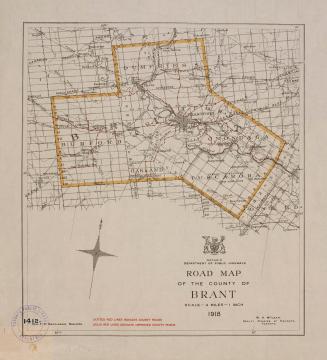 Road map of the County of Brant