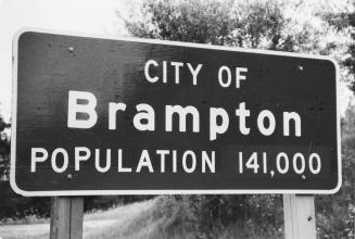 City of Brampton sign. Brampton, Ontario